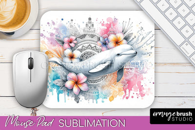 Sea Animals Mouse Pad PNG - Beach Sublimation Mouse Pad Sublimation OrangeBrushStudio 