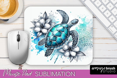 Sea Animals Mouse Pad PNG - Beach Sublimation Mouse Pad Sublimation OrangeBrushStudio 