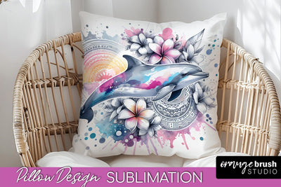 Sea Animals Pillow Cover - Beach Pillow Case Sublimation Sublimation OrangeBrushStudio 