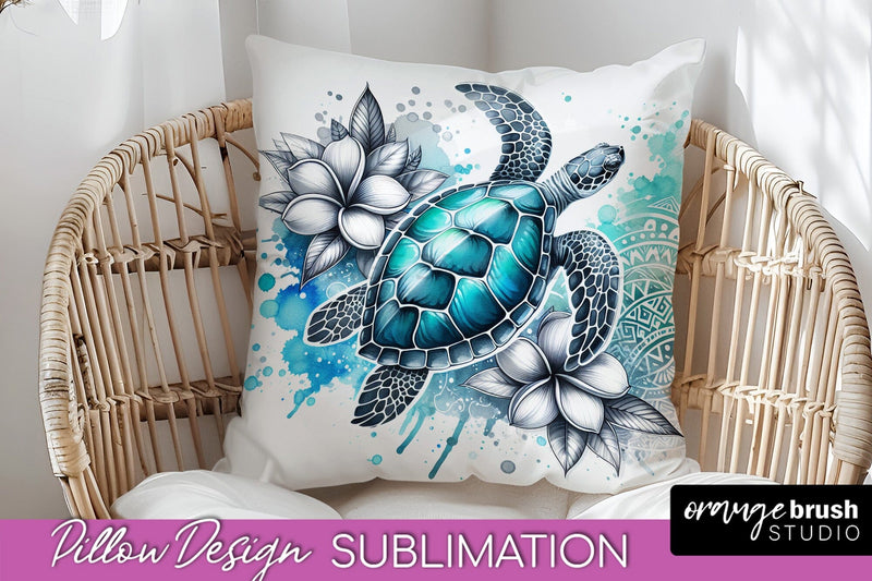 Sea Animals Pillow Cover - Beach Pillow Case Sublimation Sublimation OrangeBrushStudio 