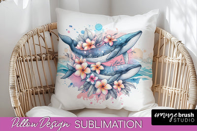 Sea Animals Pillow Cover - Beach Pillow Case Sublimation Sublimation OrangeBrushStudio 