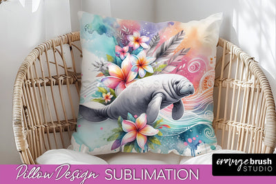 Sea Animals Pillow Cover - Beach Pillow Case Sublimation Sublimation OrangeBrushStudio 