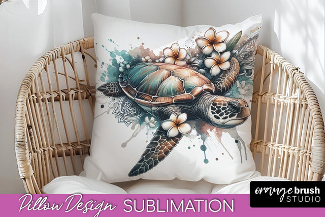 Sea Animals Pillow Cover - Beach Pillow Case Sublimation Sublimation OrangeBrushStudio 