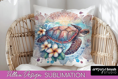 Sea Animals Pillow Cover - Beach Pillow Case Sublimation Sublimation OrangeBrushStudio 