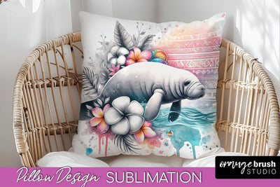 Sea Animals Pillow Cover - Beach Pillow Case Sublimation Sublimation OrangeBrushStudio 