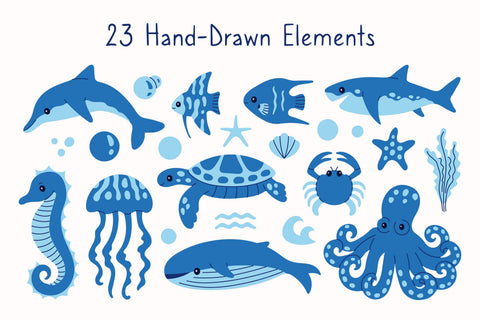 Sea Animals PNG Clipart Sublimation Rin Green 