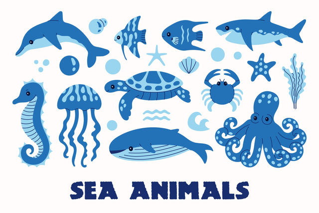 Sea Animals PNG Clipart Sublimation Rin Green 