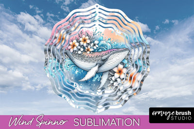 Sea Animals Wind Spinner - Summer Wind Spinner Sublimation Sublimation OrangeBrushStudio 