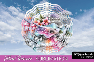 Sea Animals Wind Spinner - Summer Wind Spinner Sublimation Sublimation OrangeBrushStudio 
