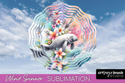 Sea Animals Wind Spinner - Summer Wind Spinner Sublimation Sublimation OrangeBrushStudio 