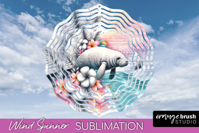 Sea Animals Wind Spinner - Summer Wind Spinner Sublimation Sublimation OrangeBrushStudio 