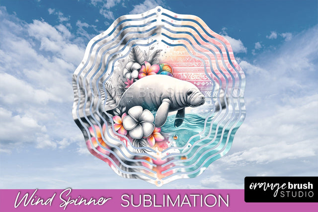 Sea Animals Wind Spinner - Summer Wind Spinner Sublimation Sublimation OrangeBrushStudio 