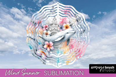 Sea Animals Wind Spinner - Summer Wind Spinner Sublimation Sublimation OrangeBrushStudio 