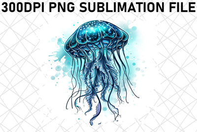 Sea Creature Watercolor Art Sublimation afrosvg 