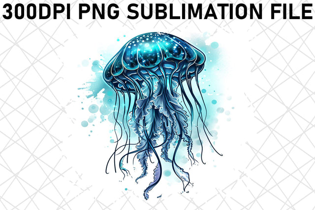 Sea Creature Watercolor Art Sublimation afrosvg 