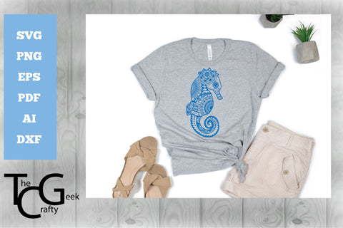 Sea Horse Mandala SVG SVG The Crafty Geek 
