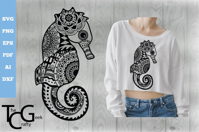 Sea Horse Mandala SVG SVG The Crafty Geek 