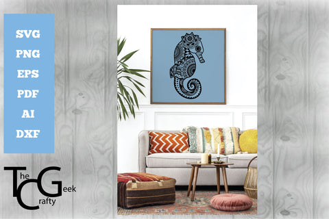 Sea Horse Mandala SVG SVG The Crafty Geek 