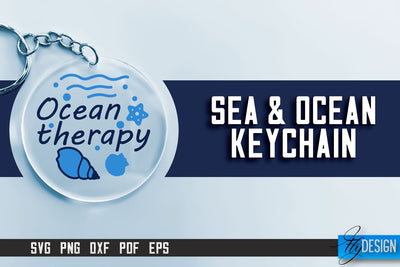 Sea & Ocean Keychain SVG | Summer Quotes | SVG File SVG Fly Design 