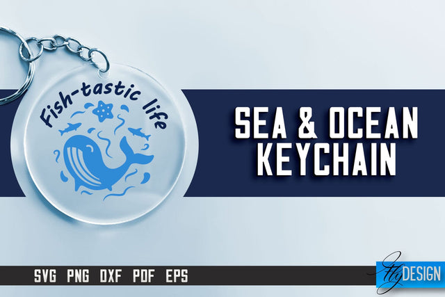 Sea & Ocean Keychain SVG | Summer Quotes | SVG File SVG Fly Design 