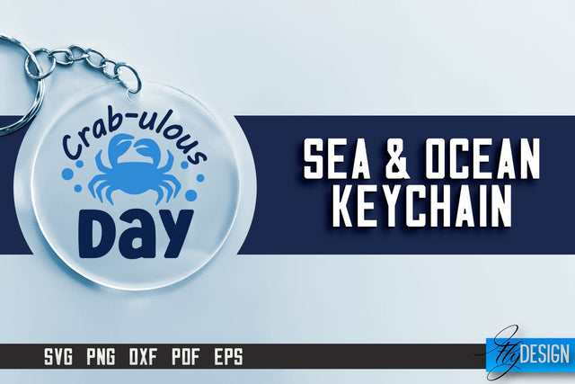 Sea & Ocean Keychain SVG | Summer Quotes | SVG File SVG Fly Design 