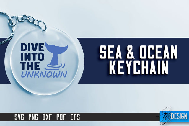 Sea & Ocean Keychain SVG | Summer Quotes | SVG File SVG Fly Design 
