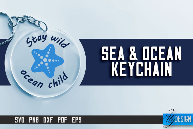 Sea & Ocean Keychain SVG | Summer Quotes | SVG File SVG Fly Design 