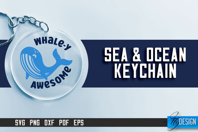 Sea & Ocean Keychain SVG | Summer Quotes | SVG File SVG Fly Design 