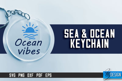 Sea & Ocean Keychain SVG | Summer Quotes | SVG File SVG Fly Design 