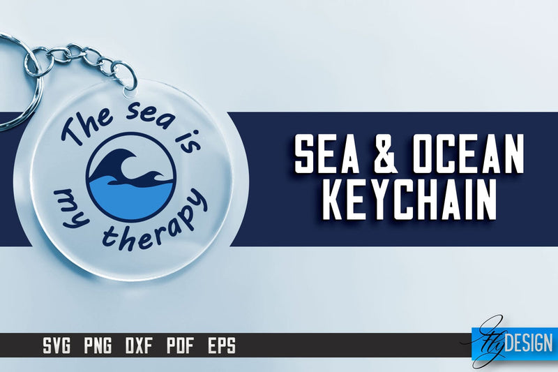 Sea & Ocean Keychain SVG | Summer Quotes | SVG File SVG Fly Design 