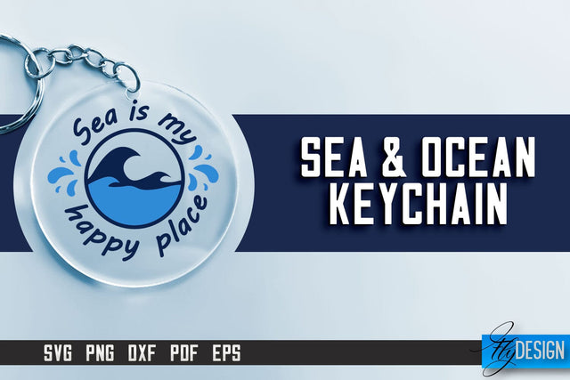 Sea & Ocean Keychain SVG | Summer Quotes | SVG File SVG Fly Design 