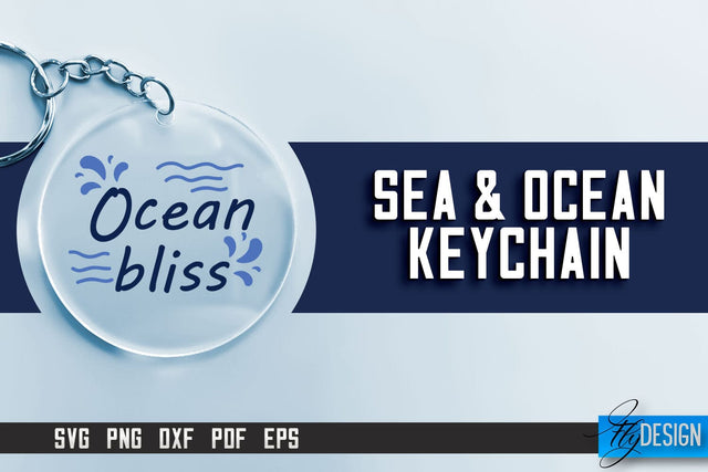 Sea & Ocean Keychain SVG | Summer Quotes | SVG File SVG Fly Design 