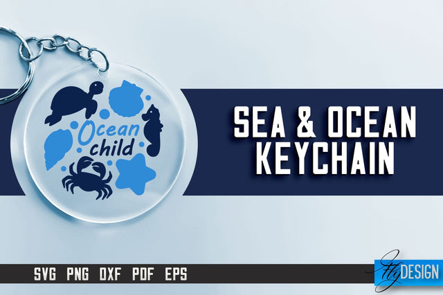 Sea & Ocean Keychain SVG | Summer Quotes | SVG File SVG Fly Design 