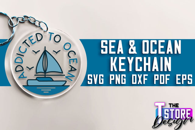 Sea & Ocean Keychain SVG | Summer SVG Quotes | SVG File SVG The T Store Design 