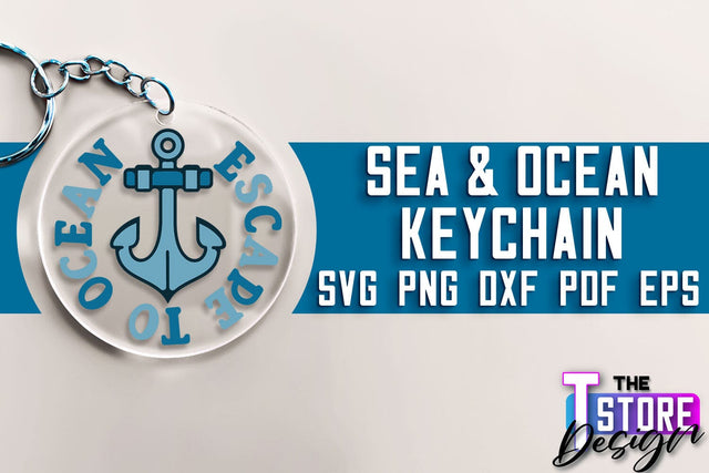 Sea & Ocean Keychain SVG | Summer SVG Quotes | SVG File SVG The T Store Design 