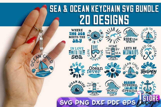 Sea & Ocean Keychain SVG | Summer SVG Quotes | SVG File SVG The T Store Design 