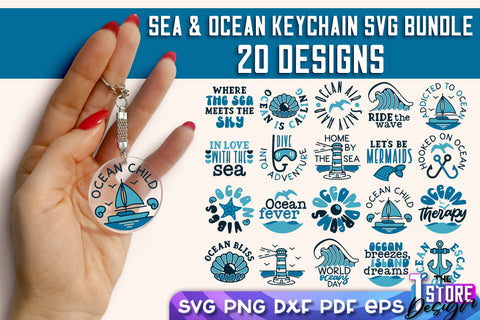 Sea & Ocean Keychain SVG | Summer SVG Quotes | SVG File SVG The T Store Design 