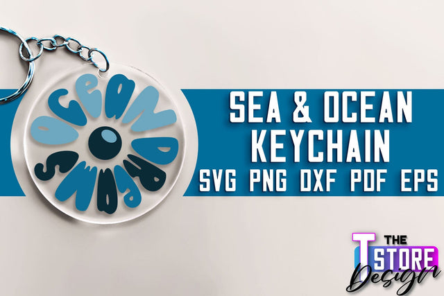 Sea & Ocean Keychain SVG | Summer SVG Quotes | SVG File SVG The T Store Design 