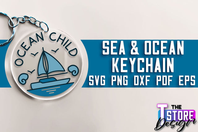 Sea & Ocean Keychain SVG | Summer SVG Quotes | SVG File SVG The T Store Design 
