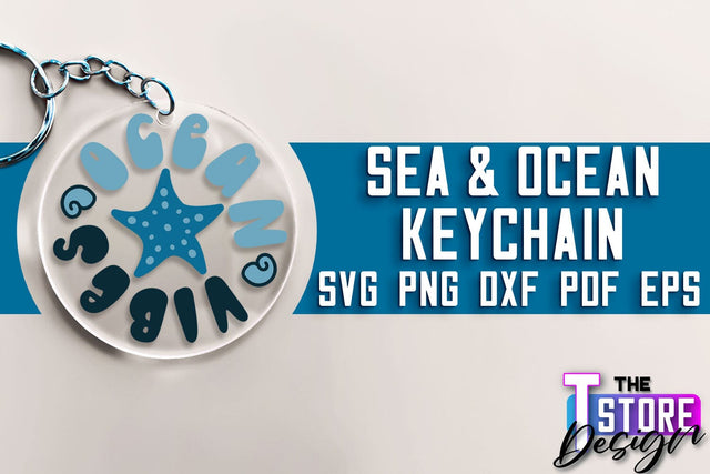 Sea & Ocean Keychain SVG | Summer SVG Quotes | SVG File SVG The T Store Design 