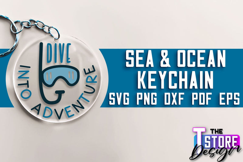 Sea & Ocean Keychain SVG | Summer SVG Quotes | SVG File SVG The T Store Design 