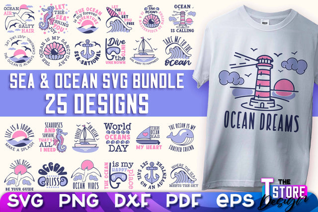 Sea & Ocean SVG | Summer SVG Quotes | SVG File v.1 SVG The T Store Design 