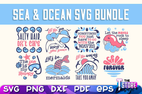 Sea & Ocean SVG | Summer SVG Quotes | SVG File v.2 SVG The T Store Design 
