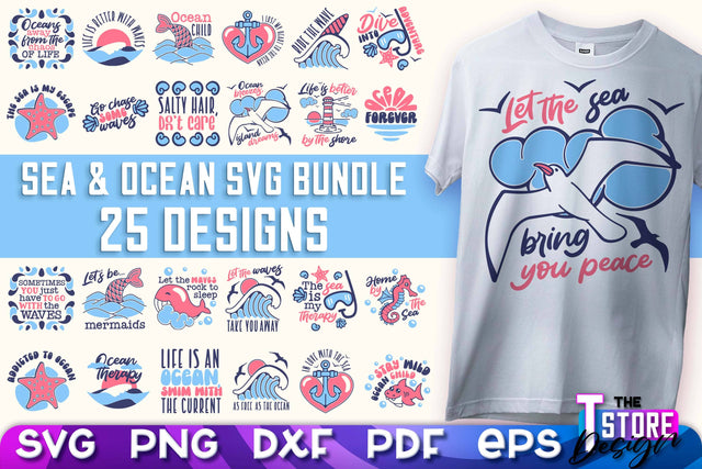 Sea & Ocean SVG | Summer SVG Quotes | SVG File v.2 SVG The T Store Design 
