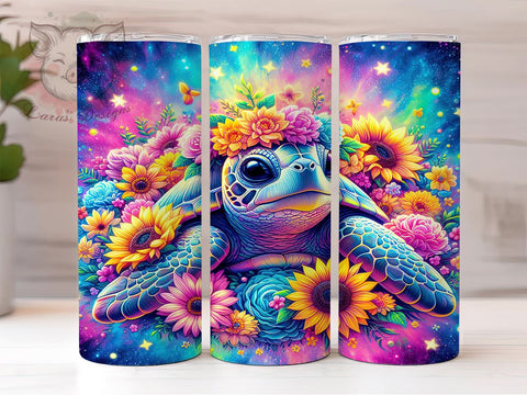 Sea Turtle 20 oz Skinny Tumbler Sublimation Design, Straight & Tapered Tumbler Png, Ocean Beach Tumbler Png, Digital Download PNG Sublimation Lara' s Designs 