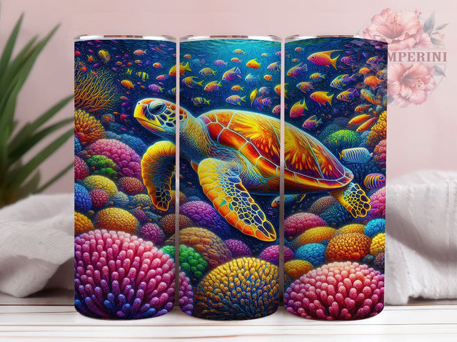 Sea Turtle 20oz Tumbler Wrap PNG, Summer Tumbler Png, Straight & Tapered Tumbler Wrap, Instant Digital Download Sublimation Li Zamperini 