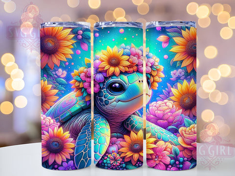 Sea Turtle 20oz Tumbler Wrap Sublimation Design, Straight Tapered Tumbler Wrap, Summer Tumbler Png, Instant Digital Download Sublimation SvggirlplusArt 