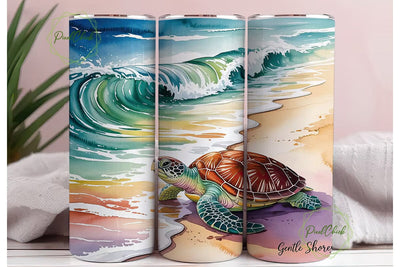 Sea Turtle Beach 20oz Tumbler Wrap Sublimation PixelChick 