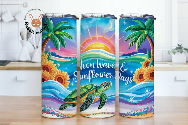 Sea Turtle Beach Ocean Coquette Collage 20oz Skinny Tumbler Wrap Digital Download Seamless PNG, Sea Life Shells Starfish Coastal Digital Art Sublimation Rabbitmakies 
