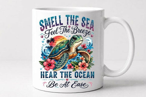 Sea Turtle Beach Quote PNG | Coastal Sublimation Digital Download SVG BillahCrafts 